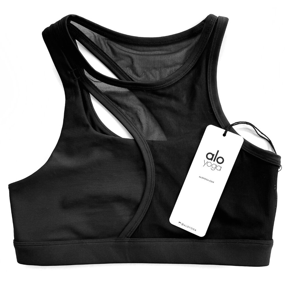 Alo Yoga Airlift Crescent Bra Black Medium NWT
